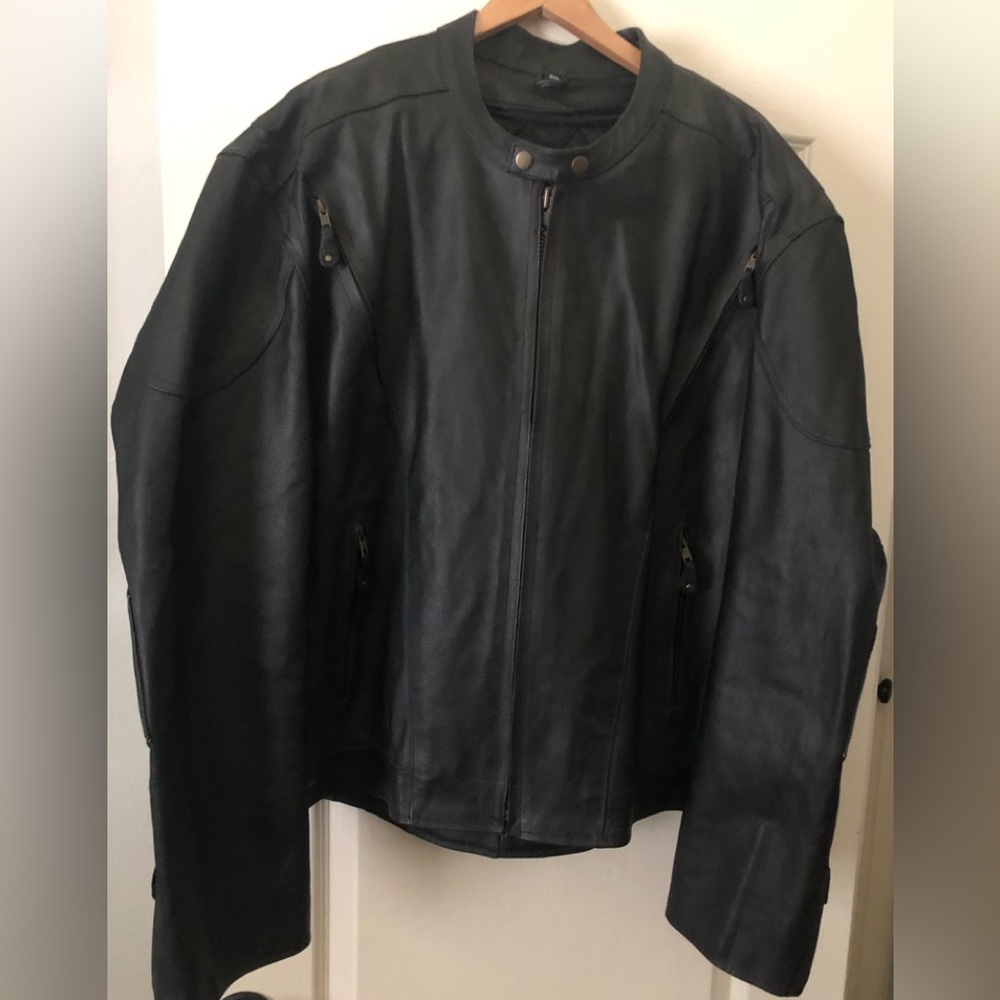 Mens Buffalo Leather Jacket 5XL fits like 3XL